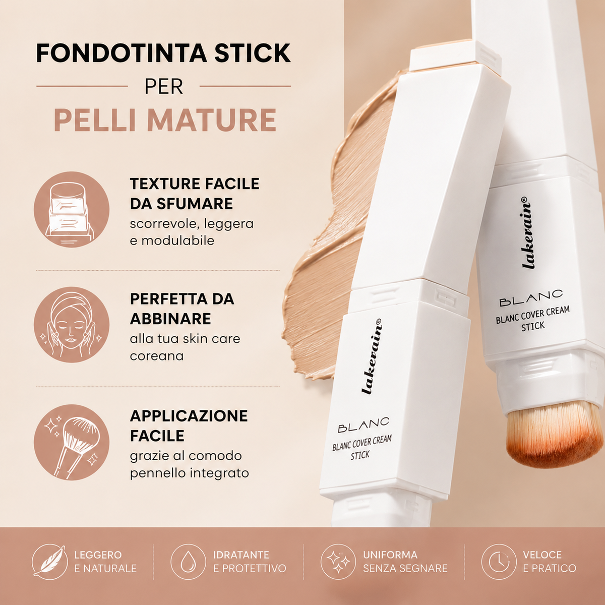 ADAPTÉ™ | Fondotinta stick uniformante 2 in 1
